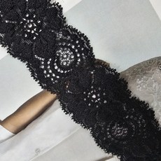 DKLACE-5969 / 자가드 스판 레이스 모음 / (폭 4cm 길이 1yd / 5yd / 10yd기준), Navy, 5개