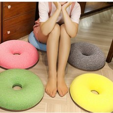 나들이 바른자세 도넛방석 수험생 직장인 임산부 둥그모양 방석, 그린