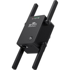 WiFi Extender 300Mbps 벽 통과 강력한 가정용 부스터 이더넷 포트 및 AP 모드 안테나 4개 360° 풀 커버리지(300M U8 블랙)로 최대 4800평