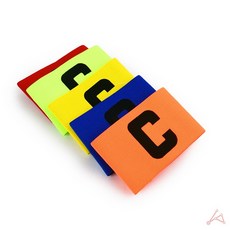 BIGHAPPY 축구 주장 완장 캡틴C 오렌지 암밴드 스포츠 팔뚝밴드 팀리더, 그린