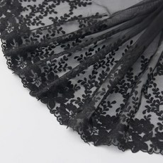 (1야드/롤) 폭 30cm 망포 수용 레이스 의상 디자인 속옷에 웨딩 헤어 액세서리 제작 DIY, 1개, Black
