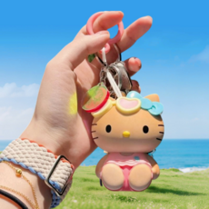헬로키티 키링 태닝 헬로키티 변색 KT고양이 키링백 귀요미 캐릭터 선물, 1개, Hello Kitty