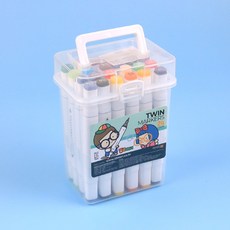 아이디몬 트윈 마커펜 유성 24색 세트, 1개