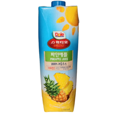 Dole 스위티오 파인애플 주스, 1L, 4개