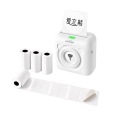 Peripage 亮面白色圓形貼紙紙捲 50mm 直徑, 1套