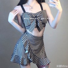 比基尼 分體泳衣 兩件式泳衣 bikini 保守泳衣 學生泳衣女遮肚顯瘦韓版沙灘度假海邊海灘泡湯泡溫泉泳裝, 0783 花邊款,M(建議42.5-47.5kg)