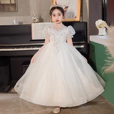 女童禮服高端輕奢小衆小女孩主持人婚禮演出服兒童生日洋氣公主裙