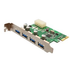 Syba 외부 USB 3.0 타입 A 포트 3개 및 내부 USB3.0 PCI-E x1 확장 카드 Molex Power Renesas 칩셋 SD-PEX20137 1개, Molex Power VIA Chipset