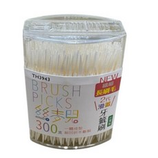 絲麥兒二代牙籤刷 台灣製 細長毛雙頭牙籤刷 滑蓋型便攜牙籤, 1個, 300個裝