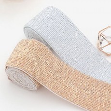 패션스타트 [90cm] 샤이니 펄 고무줄 28mm, 1개, 골드