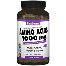 Bluebonnet 胺基酸保健錠 1000mg, 90粒, 1個