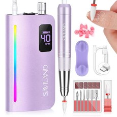 SAVILAND 전기 네일 드릴 40000RPM 키트가 포함된 전문 기계 키트 휴대용 파일 용품 충전식 매니큐어 페디큐어 살롱, 2BAdvance Nail Drill