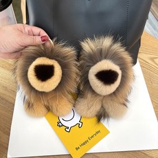 可愛毛絨獅子造型吊飾，包包掛飾鑰匙圈，時尚配件, 1個, 隨機色