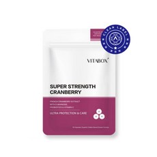 VITABOX 超級強度蔓越莓 法國蔓越莓萃取含D-甘露糖、益生菌與維生素C, 1包, 1個