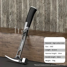 다기능 클로 해머 미끄럼 방지 충격 스틸 자동 목공용 못 흡착, 01 1pc hammer