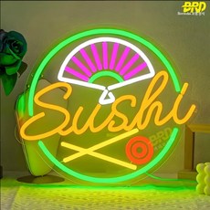 LED네온간판 조명 상업용 스시광고 발광간판 장식효과, 20_스시45x40cm실내용