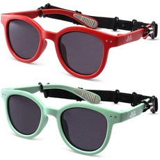 EYEBUDDY 아동용 유아 선글라스 만 3~8세 편광 자외선 차단 남아 및 여아용 야외 활동을 위한 세련된 선글라스 A03-아동용 선글라스-블랙, S8444/연령 2-8/2팩, A05-아동용 선글라스-레드 & 민트