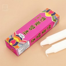 스토어-이유 파라핀촛불2개입 연꽃양초 백색 2개입 제사용