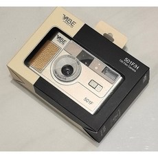 VIBE 德國復古底片相機 501F 內建閃光燈 135軟片 膠卷相機 現貨贈電池, 流沙金-Sandy gold, 1個, VIBE 501F