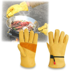 캠핑 바베큐 화로대 방열 장갑 주방 오븐 안전 방염 소방장갑 내열 오븐용 캠핑, 기본형, 1개