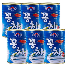 유동 꽁치 통조림 캔 찌개, 6개, 400g