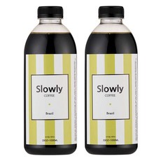 슬로울리 더치커피 콜드브루 원액 브라질 1L+1L 대용량, 1L, 1개입, 2개