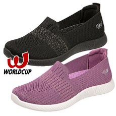 월드컵 슬립온 만트라 여성 니트 운동화 워킹화 여자 신발 여성화 끈없는 캐주얼 패션 슈즈