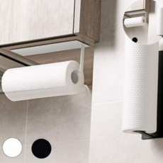 착 붙는 부착식 키친타올걸이 행주 수건걸이 주방걸이, 부착식 걸이 블랙, 1개