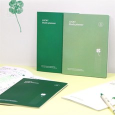 스토어-하유 행운 컨셉 31일 스터디 플래너 공부습관 형성 학습계획 노트 학생플래너, 딥그린