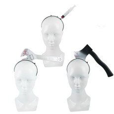 리우미 호러 분장용 머리띠 귀신의집, 주사기