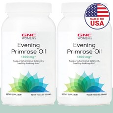 GNC 우먼스 이브닝 프림로즈 오일 1300mg 소프트젤, 2개, 90정