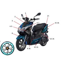 阿法 阿法妹 ALPHA MAX 車殼面板組：曠野墨青、水碳纖、靛青藍、藤湘金多色可選，保護愛車，提升質感, 4.左前方向燈飾蓋(水碳纖), 水碳纖, 左前方向燈飾蓋