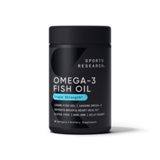 SPORTS RESEARCH 阿拉斯加Omega-3魚油三倍軟膠囊, 90顆, 1罐