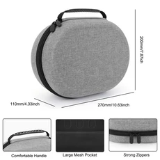 vr 고글 글라스 안경 Oculus Quest 2 VR 안경 운반 케이스 휴대용 충격 방지 상자 EVA 보관 가방 게임 액, 02 Grey, 1개