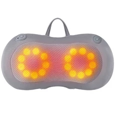 레노버 다기능 마사지 베개 차량용 가정용 경추 온열 시아추 목 등 허리 전신 쿠션, 02 plug-in, 01 Grey