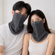BMKLN 마스크 쿨 스포츠 골프 마스크 얼굴 1+1, 그레이, 1세트