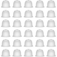 사운드 호환 보청기 돔 오픈 스모키 이어팁 교체용 10mm 수납 케이스30개 팩, 10mm-30pcs