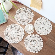 꾸미까 뜨개 모티브 도일리 레이스 매트 5종 세트