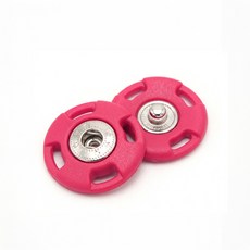 21mm 무광 플라스틱 스냅단추 똑딱이 단추, 5개, 진핑크+21mm