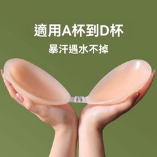 鎂多力胸貼女婚紗拍照用硅膠隱形吊帶禮服學生胸加厚聚攏防汗乳貼, 1個, 半倍超薄款/0.1cm-小乳貼,胸部偏小選【A罩杯】品牌專屬收納