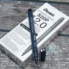스케치/드로잉펜-펜텔 포인트라이너 2.0mm 12자루 재료 그림그리기펜 피그마망가세트 SAKURA dew+92409Av