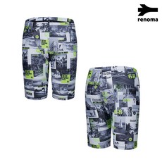 [AK플라자] [레노마수영복] 남아동 스냅 4부 실내 수영복 BS2E804_BK