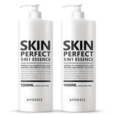 [한정특가] 아요델 퍼펙트맨 보습영양미백주름 5IN1 남성 올인원 기능성 에센스 1000ml, 1L, 2개