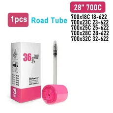 RideNow 초경량 자전거 내부 튜브 프랑스 밸브 내부 튜브 패치 키트 700C X18 23 25 28 32 35 37, 03 45mm, 03 45mm, 06 1pcs 700c 36g