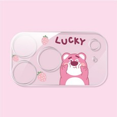 아이폰17프로맥스 카메라 보호필름 투명 강화유리 방스크래치 캐릭터 패턴 전용, 1개