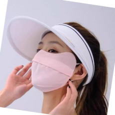 햇빛마스크 여름 햇빛차단 마스크 얼굴, 그레이