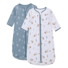 미라클 베이비 유아 순면긴팔 수면 주머니/조끼 2개입