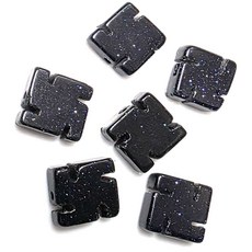 Bead 팔찌원석 불교 만자 팬던트 한팩 원석선택, 만자 청사금석 (6개)