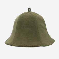 일본사우나모자 사우나 캡 스팀 샤워 헤어캡 타월, 황록색