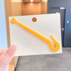 쿠쿠스토어 다채로운 헤어 고무 밴드 커터 일회 리무버 통증 넥타이 제거 도구 소녀 스타일링 액세서리, 05 Heart Yellow